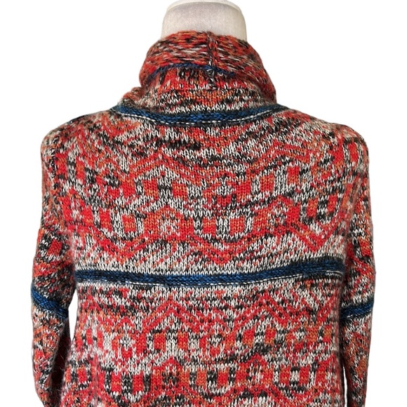 Anthropologie Yellow Bird Cascade Chunky Knit Asymmetrical Draped Cardigan - S - Picture 6 of 12